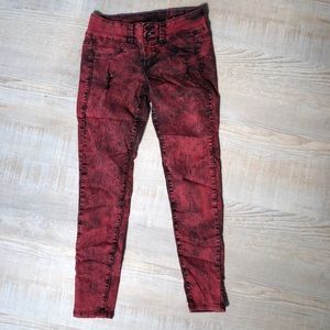 Cute red skinny jeans